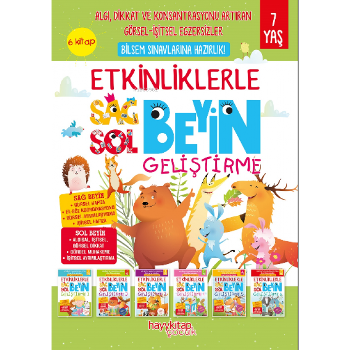Etkinliklerle Sağ Beyin Sol Beyin Geliştirme (7 yaş) 6’lı Set