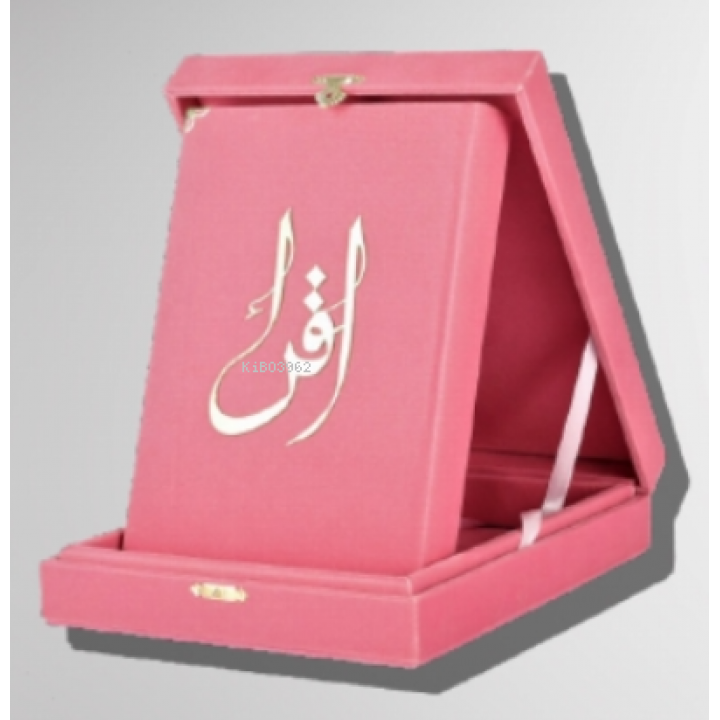 Kuranı Kerim Orta Boy “Kadife Kutulu” Pembe