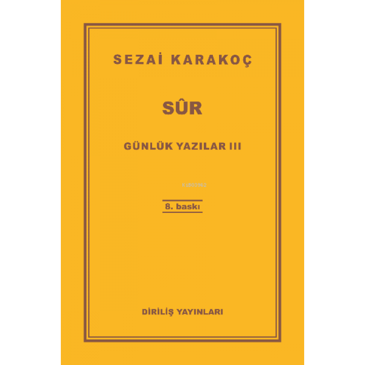 Günlük Yazılar 3 (Sur)