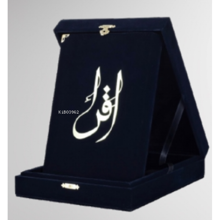 Kuranı Kerim Orta Boy “Kadife Kutulu” Lacivert