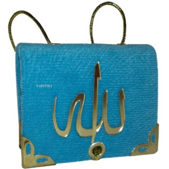 Kadife Kaplı Mini Boy Askılı Kur'an-ı Kerim(Kod:054K)