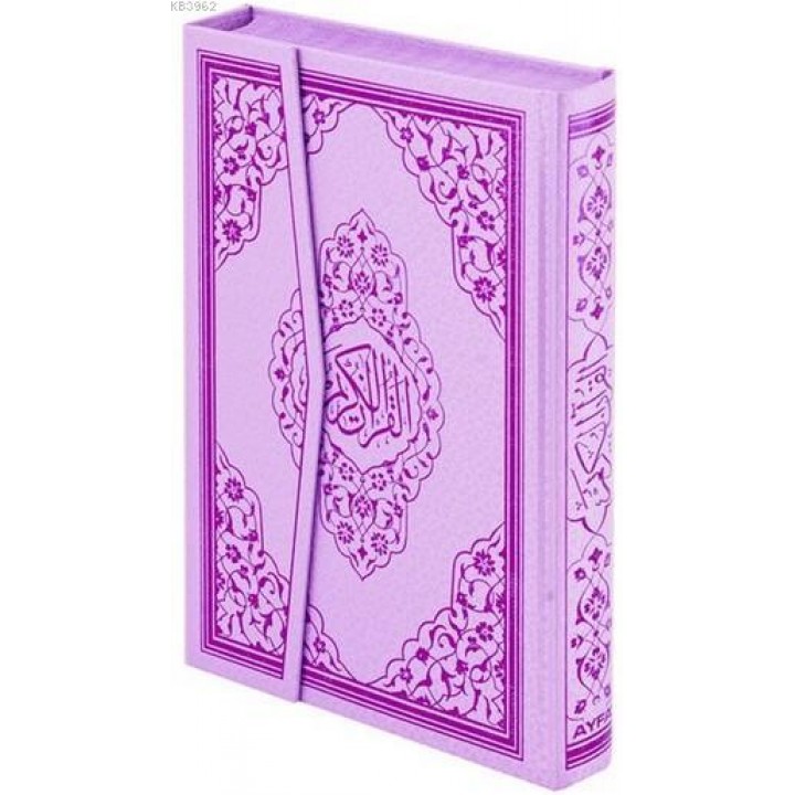 Kur'an-ı Kerim (Ayfa-123L, Orta Boy, Gül Desenli, Lila, Ciltli)