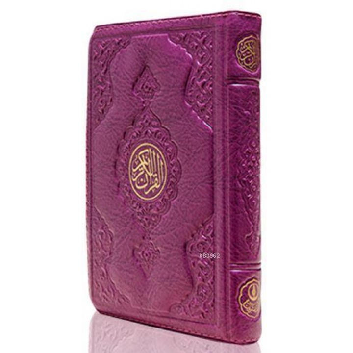 Çanta Boy Kur'an-ı Kerim (Lila Renk, Kılıflı, Mühürlü)