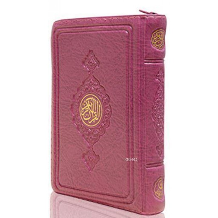 Büyük Cep Boy Kur'an-ı Kerim (Lila Renk, Kılıflı, Mühürlü)