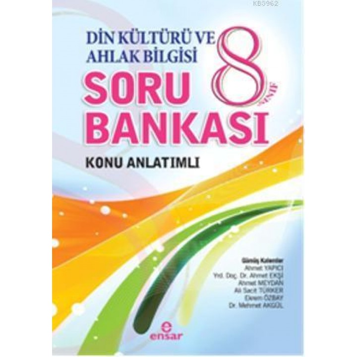 8. Sınıf Din Kültürü ve Ahlak Bilgisi Soru Bankası