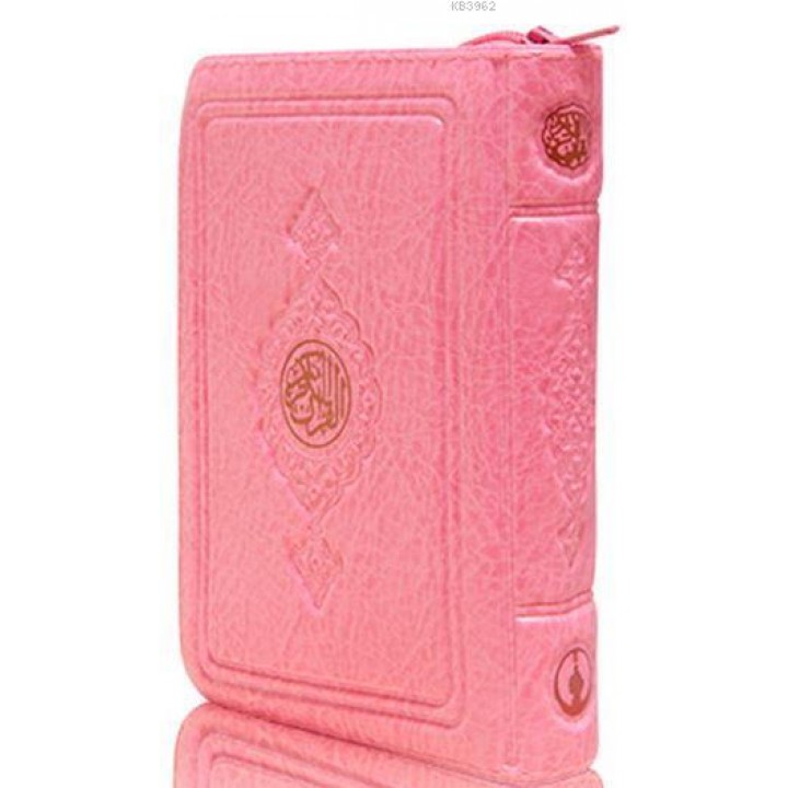 Cep Boy Kur'an-ı Kerim (Pembe Renk, Kılıflı, Mühürlü)