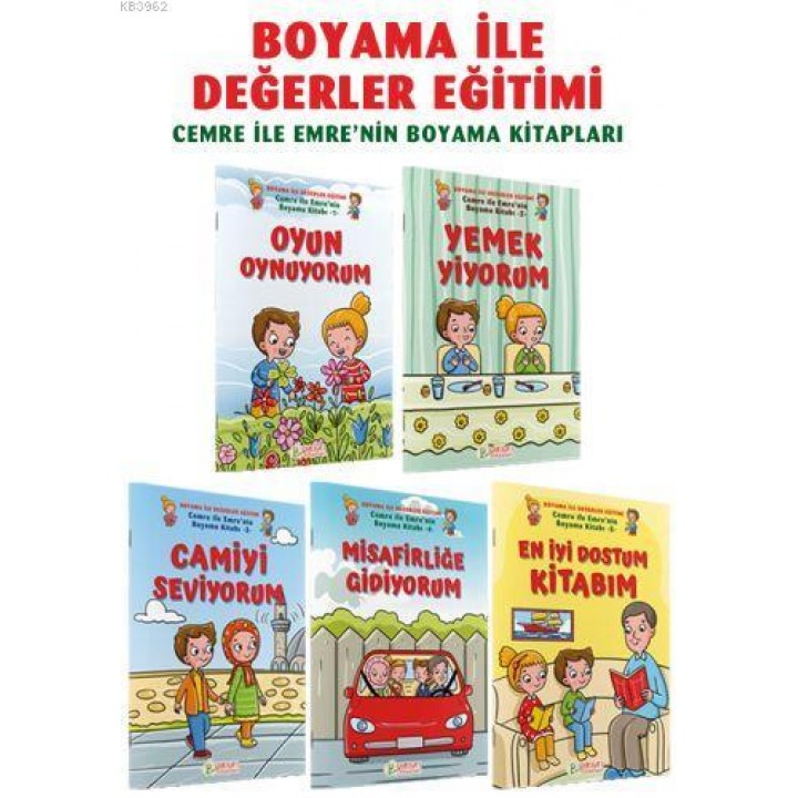 Cemre ile Emrenin Boyama Kitapları 5 Cilt