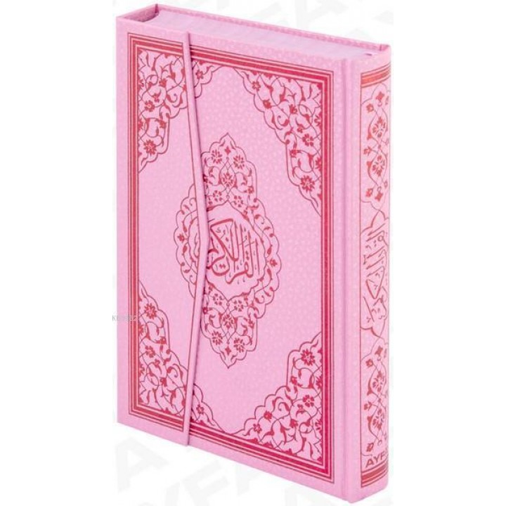Kur'an-ı Kerim (Ayfa-125P, Cami Boy, Gül Desenli, Pembe, Ciltli)