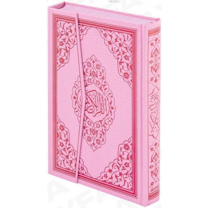 Kur'an-ı Kerim (Ayfa-124P, Rahle Boy, Gül Desenli, Pembe, Ciltli)
