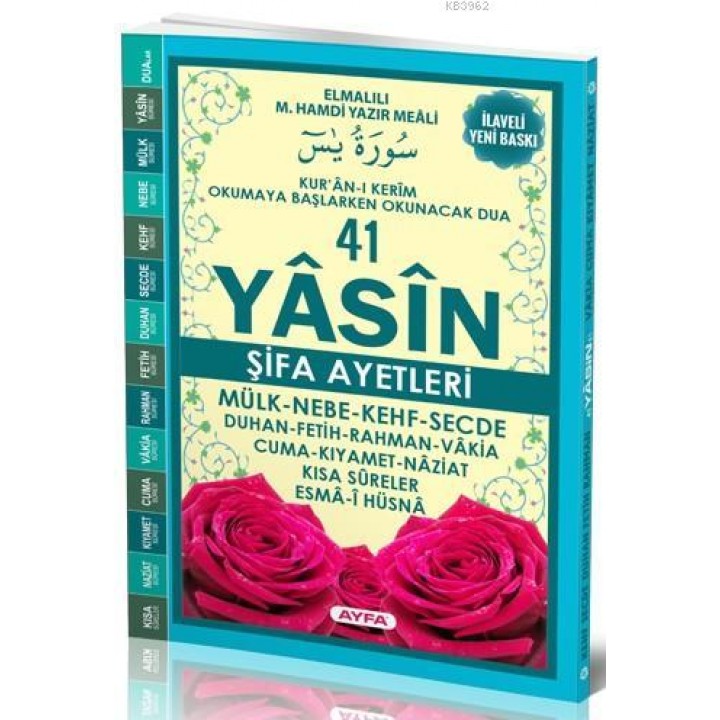 41 Yasin (Ayfa-101, Orta Boy, Karşılıklı, Fihristli, Türkçeli)