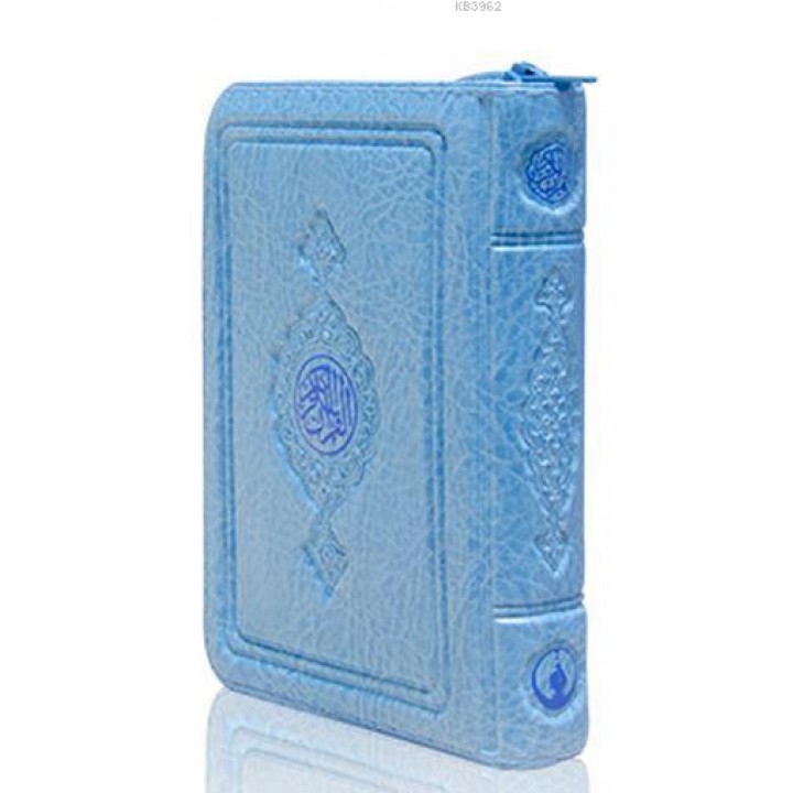 Cep Boy Kur'an-ı Kerim (Mavi Renk, Kılıflı, Mühürlü)